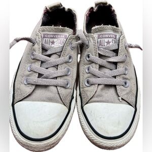 CONVERSE ALL STAR CHUCK TAYLOR ALL STAR  W Size 6 w/Elastic On Rear Heel Slip On